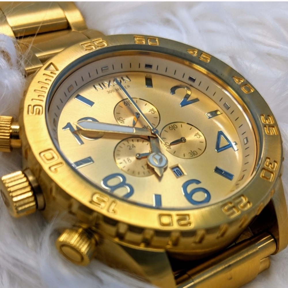 Nixon 51-30 Chrono Gold Watch, box and manual incl
